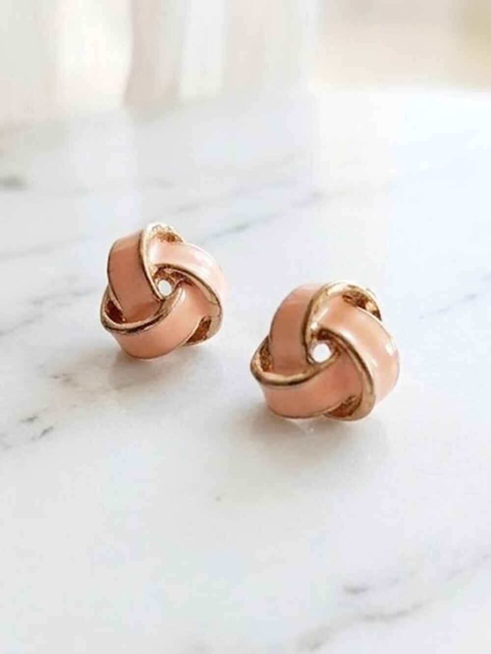 Ladies Unique Pink Stud Earrings